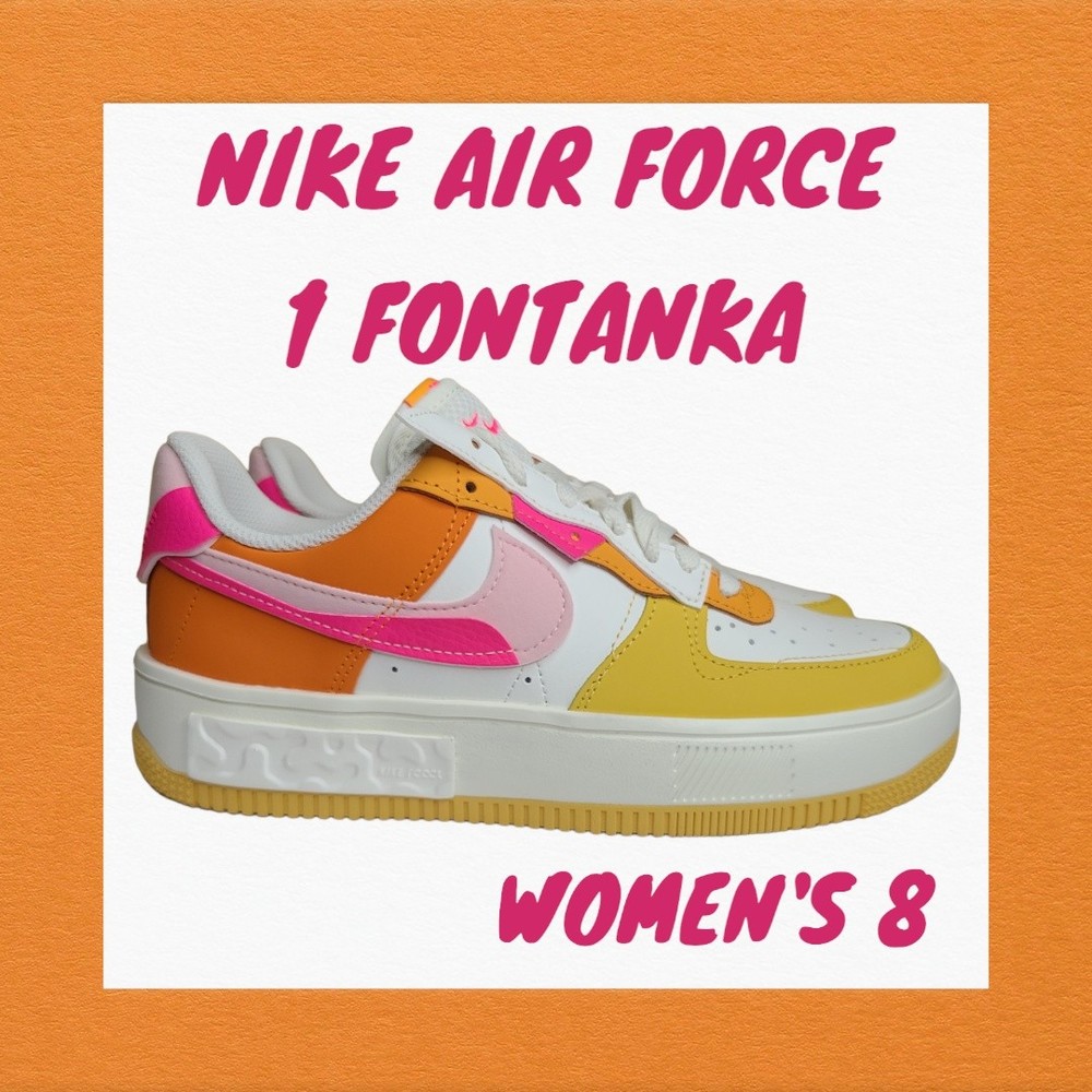 NEW Nike Air Force 1 Fontanka Women's Size 8 Summit White/Hyper Pink DX2675 100